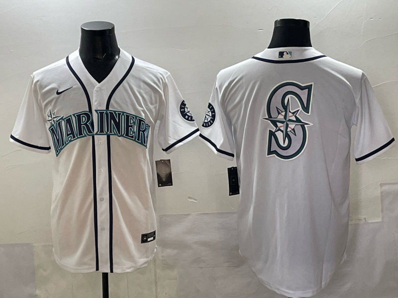 Men Seattle Mariners blank white MLB 2025 Nike jersey 0017->seattle mariners->MLB Jersey